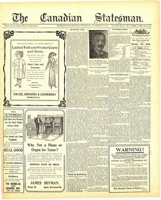 Canadian Statesman (Bowmanville, ON), 16 Nov 1911