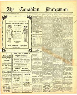 Canadian Statesman (Bowmanville, ON), 30 Nov 1911