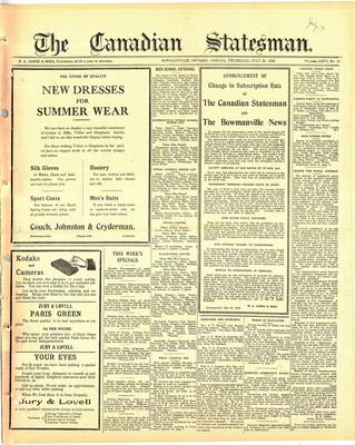 Canadian Statesman (Bowmanville, ON), 22 Jul 1920