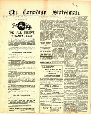 Canadian Statesman (Bowmanville, ON), 16 Dec 1920