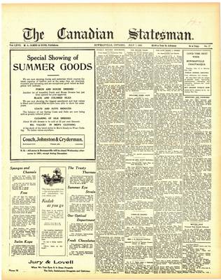 Canadian Statesman (Bowmanville, ON), 7 Jul 1921