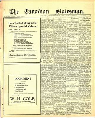 Canadian Statesman (Bowmanville, ON), 12 Jan 1922