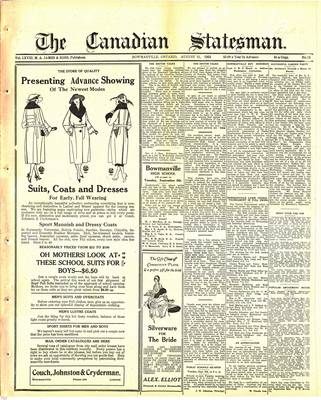 Canadian Statesman (Bowmanville, ON), 31 Aug 1922