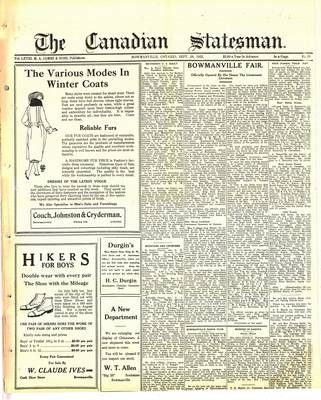 Canadian Statesman (Bowmanville, ON), 28 Sep 1922