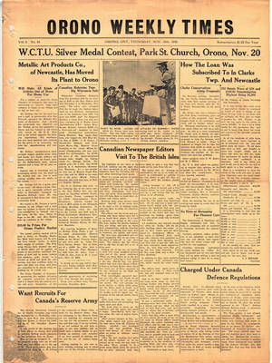 Orono Weekly Times, 19 Nov 1942