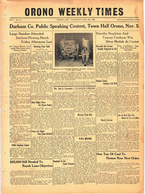 Orono Weekly Times, 4 Nov 1943