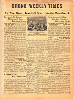 Orono Weekly Times, 9 Dec 1943