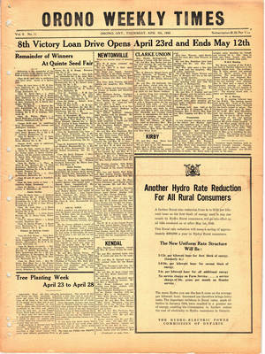 Orono Weekly Times, 5 Apr 1945