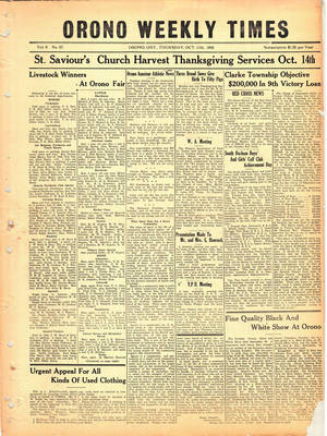 Orono Weekly Times, 11 Oct 1945