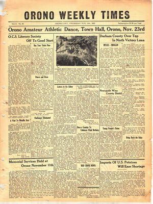 Orono Weekly Times, 15 Nov 1945