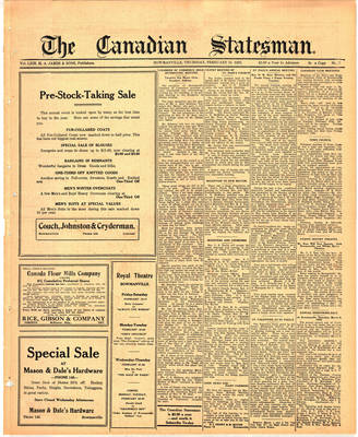 Canadian Statesman (Bowmanville, ON), 15 Feb 1923