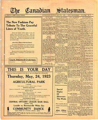 Canadian Statesman (Bowmanville, ON), 10 May 1923