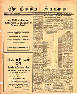 Canadian Statesman (Bowmanville, ON), 16 Aug 1923