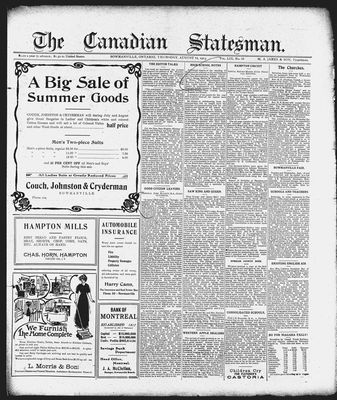 Canadian Statesman (Bowmanville, ON), 14 Aug 1913