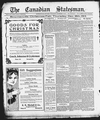 Canadian Statesman (Bowmanville, ON), 18 Dec 1913