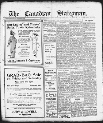 Canadian Statesman (Bowmanville, ON), 21 May 1914