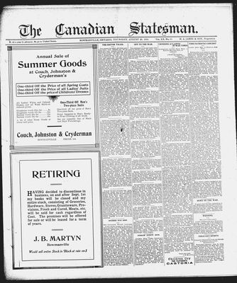 Canadian Statesman (Bowmanville, ON), 20 Aug 1914