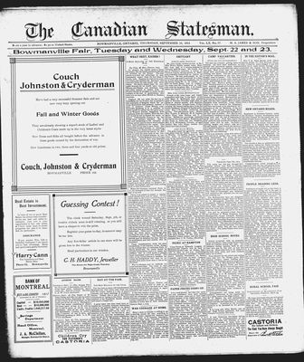 Canadian Statesman (Bowmanville, ON), 10 Sep 1914