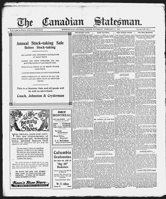 Canadian Statesman (Bowmanville, ON), 11 Feb 1915