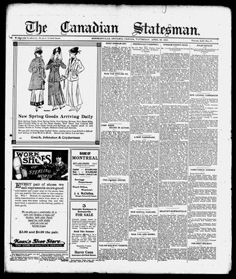 Canadian Statesman (Bowmanville, ON), 22 Apr 1915