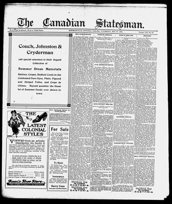 Canadian Statesman (Bowmanville, ON), 27 May 1915