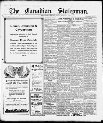 Canadian Statesman (Bowmanville, ON), 24 Jun 1915