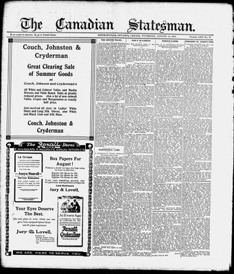 Canadian Statesman (Bowmanville, ON), 10 Aug 1916