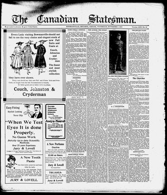 Canadian Statesman (Bowmanville, ON), 9 Nov 1916