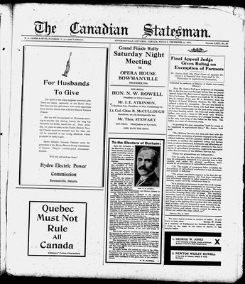 Canadian Statesman (Bowmanville, ON), 14 Dec 1917