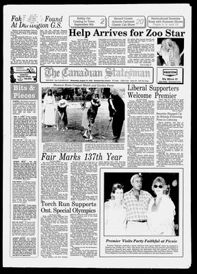 Canadian Statesman (Bowmanville, ON), 16 Aug 1989