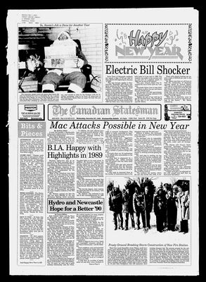 Canadian Statesman (Bowmanville, ON), 27 Dec 1989