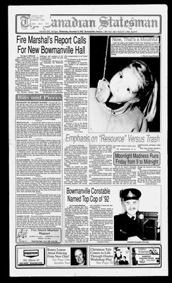 Canadian Statesman (Bowmanville, ON), 9 Dec 1992