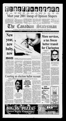 Canadian Statesman (Bowmanville, ON), 3 Jan 2001