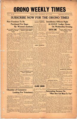 Orono Weekly Times, 21 Oct 1937