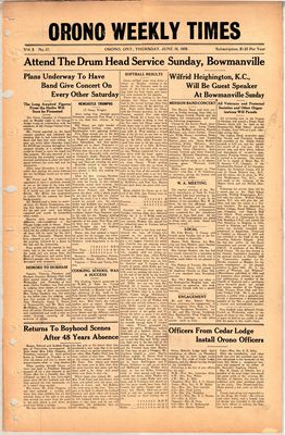 Orono Weekly Times, 16 Jun 1938