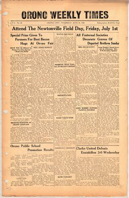 Orono Weekly Times, 30 Jun 1938