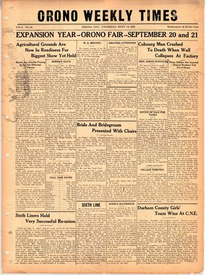 Orono Weekly Times, 15 Sep 1938