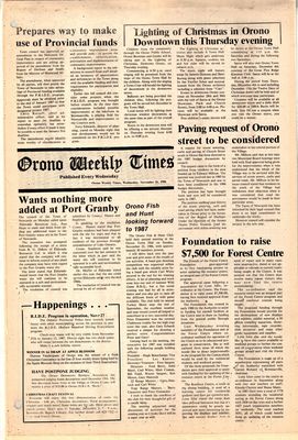 Orono Weekly Times, 26 Nov 1986