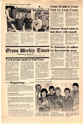 Orono Weekly Times, 11 Feb 1987