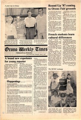 Orono Weekly Times, 12 Aug 1987