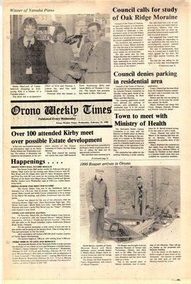 Orono Weekly Times, 15 Feb 1989