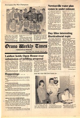 Orono Weekly Times, 29 Mar 1989