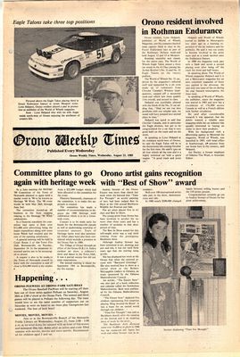 Orono Weekly Times, 23 Aug 1989