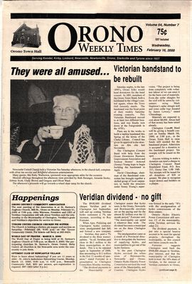 Orono Weekly Times, 16 Feb 2000