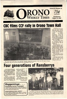 Orono Weekly Times, 16 Aug 2000