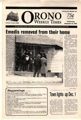 Orono Weekly Times, 22 Nov 2000