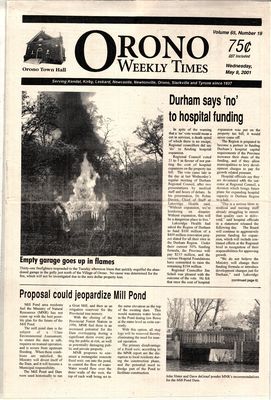 Orono Weekly Times, 9 May 2001