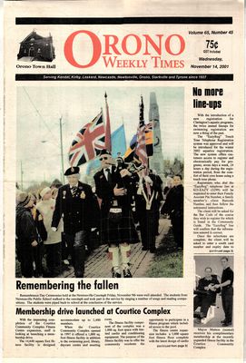 Orono Weekly Times, 14 Nov 2001