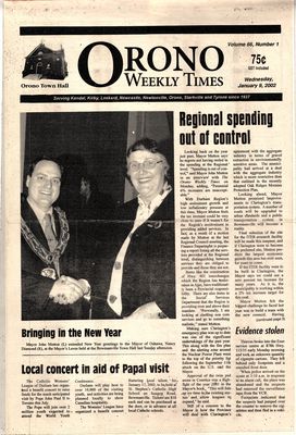 Orono Weekly Times, 9 Jan 2002