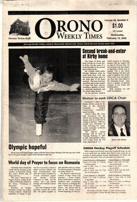 Orono Weekly Times, 13 Feb 2002